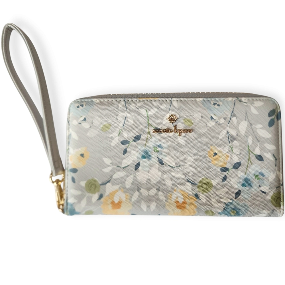 Nanette Lepore Blue Botanical Wallet/Wristlet